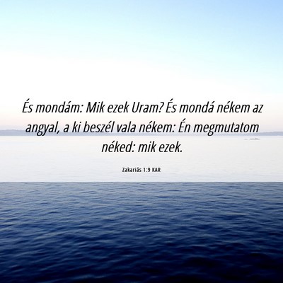 Picture 06 - Zakariás 1:9 KAR - És mondám: Mik ezek Uram? És mondá nékem az - Bible Verse Picture