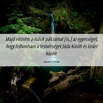 Picture 06 - Zakariás 11:14 KAR - Majd eltörém a másik pálczámat [is,] az - Bible Verse Picture