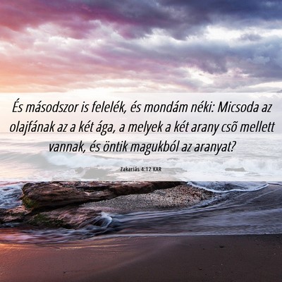 Picture 06 - Zakariás 4:12 KAR - És másodszor is felelék, és mondám néki: - Bible Verse Picture