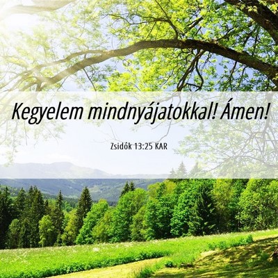 Picture 06 - Zsidók 13:25 KAR - Kegyelem mindnyájatokkal! - Bible Verse Picture