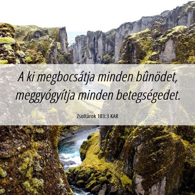 Picture 06 - Zsoltárok 103:3 KAR - A ki megbocsátja minden bûnödet, - Bible Verse Picture