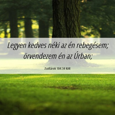 Picture 06 - Zsoltárok 104:34 KAR - Legyen kedves néki az én rebegésem; - Bible Verse Picture
