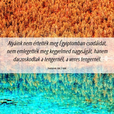 Picture 06 - Zsoltárok 106:7 KAR - Atyáink nem értették meg Égyiptomban - Bible Verse Picture