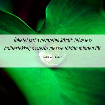Picture 06 - Zsoltárok 110:6 KAR - Ítéletet tart a nemzetek között; telve lesz - Bible Verse Picture