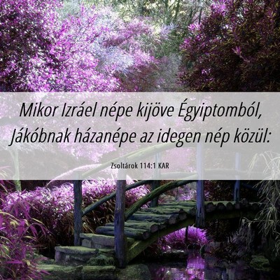 Picture 06 - Zsoltárok 114:1 KAR - Mikor Izráel népe kijöve Égyiptomból, - Bible Verse Picture