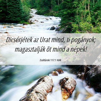 Picture 06 - Zsoltárok 117:1 KAR - Dicsérjétek az Urat mind, ti pogányok; - Bible Verse Picture