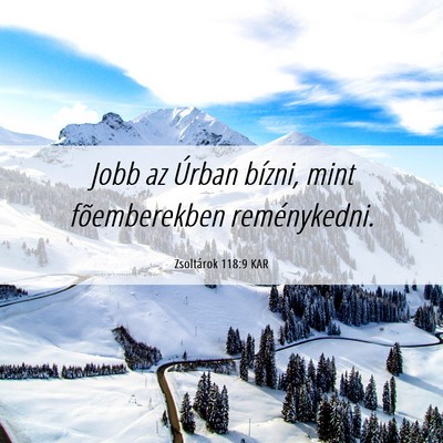 Picture 06 - Zsoltárok 118:9 KAR - Jobb az Úrban bízni, mint fõemberekben - Bible Verse Picture