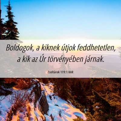 Picture 06 - Zsoltárok 119:1 KAR - Boldogok, a kiknek útjok feddhetetlen, a kik az - Bible Verse Picture