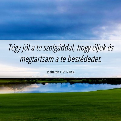 Picture 06 - Zsoltárok 119:17 KAR - Tégy jól a te szolgáddal, hogy éljek és - Bible Verse Picture