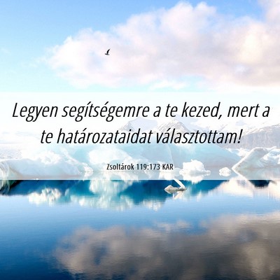 Picture 06 - Zsoltárok 119:173 KAR - Legyen segítségemre a te kezed, mert a te - Bible Verse Picture