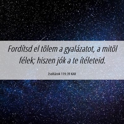 Picture 06 - Zsoltárok 119:39 KAR - Fordítsd el tõlem a gyalázatot, a mitõl - Bible Verse Picture
