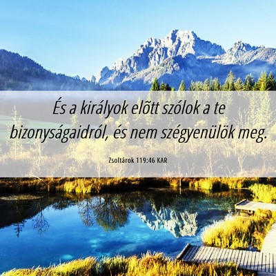 Picture 06 - Zsoltárok 119:46 KAR - És a királyok elõtt szólok a te - Bible Verse Picture