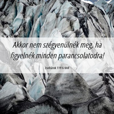 Picture 06 - Zsoltárok 119:6 KAR - Akkor nem szégyenülnék meg, ha figyelnék - Bible Verse Picture