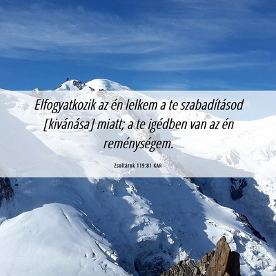 Picture 06 - Zsoltárok 119:81 KAR - Elfogyatkozik az én lelkem a te szabadításod - Bible Verse Picture