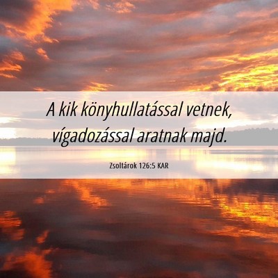 Picture 06 - Zsoltárok 126:5 KAR - A kik könyhullatással vetnek, vígadozással - Bible Verse Picture