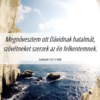 Picture 06 - Zsoltárok 132:17 KAR - Megnövesztem ott Dávidnak hatalmát, - Bible Verse Picture