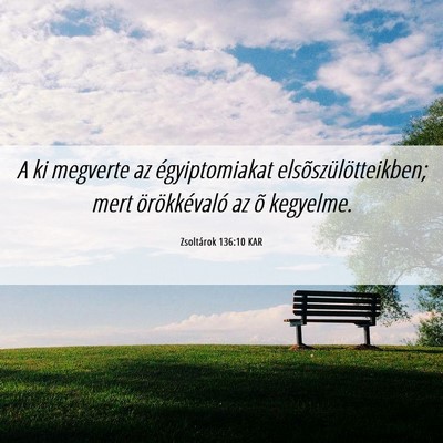 Picture 06 - Zsoltárok 136:10 KAR - A ki megverte az égyiptomiakat - Bible Verse Picture