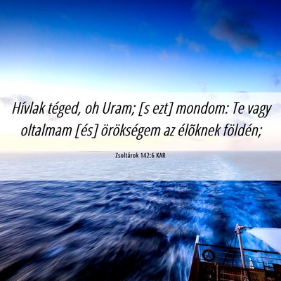 Picture 06 - Zsoltárok 142:6 KAR - Hívlak téged, oh Uram; [s ezt] mondom: Te vagy - Bible Verse Picture
