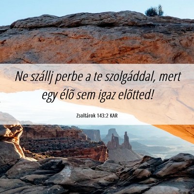Picture 06 - Zsoltárok 143:2 KAR - Ne szállj perbe a te szolgáddal, mert egy élõ - Bible Verse Picture