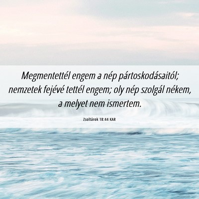 Picture 06 - Zsoltárok 18:44 KAR - Megmentettél engem a nép pártoskodásaitól; - Bible Verse Picture