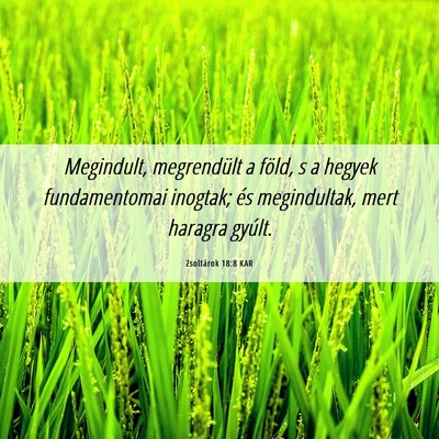 Picture 06 - Zsoltárok 18:8 KAR - Megindult, megrendült a föld, s a hegyek - Bible Verse Picture