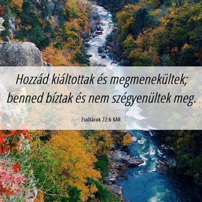 Picture 06 - Zsoltárok 22:6 KAR - Hozzád kiáltottak és megmenekültek; benned - Bible Verse Picture