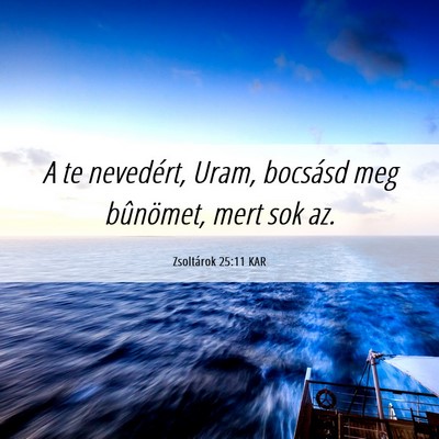 Picture 06 - Zsoltárok 25:11 KAR - A te nevedért, Uram, bocsásd meg bûnömet, - Bible Verse Picture