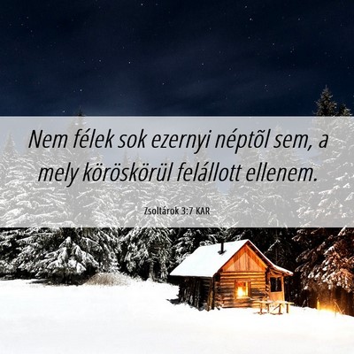 Picture 06 - Zsoltárok 3:7 KAR - Nem félek sok ezernyi néptõl sem, a mely - Bible Verse Picture