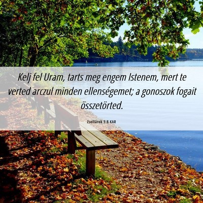 Picture 06 - Zsoltárok 3:8 KAR - Kelj fel Uram, tarts meg engem Istenem, mert te - Bible Verse Picture