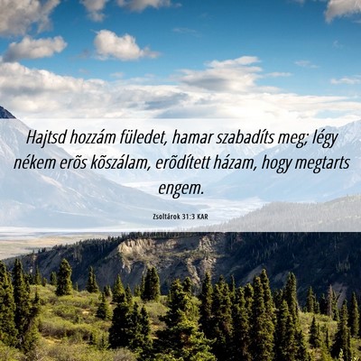 Picture 06 - Zsoltárok 31:3 KAR - Hajtsd hozzám füledet, hamar szabadíts meg; - Bible Verse Picture