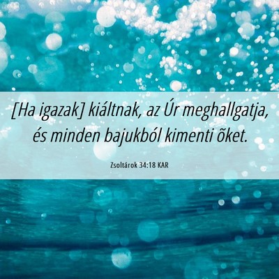 Picture 06 - Zsoltárok 34:18 KAR - [Ha igazak] kiáltnak, az Úr meghallgatja, és - Bible Verse Picture
