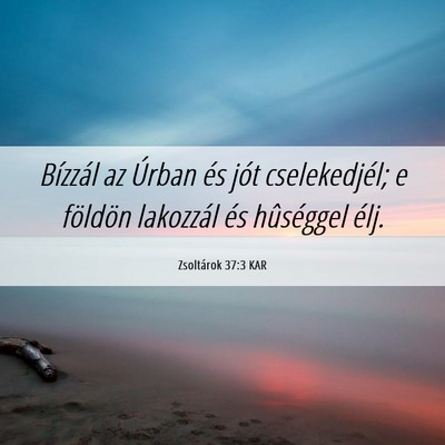 Picture 06 - Zsoltárok 37:3 KAR - Bízzál az Úrban és jót cselekedjél; e - Bible Verse Picture