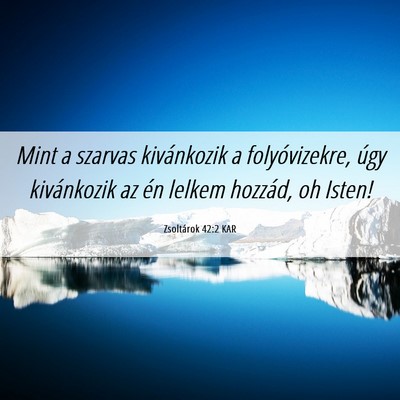 Picture 06 - Zsoltárok 42:2 KAR - Mint a szarvas kivánkozik a folyóvizekre, úgy - Bible Verse Picture