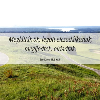 Picture 06 - Zsoltárok 48:6 KAR - Meglátták õk, legott elcsodálkoztak; - Bible Verse Picture