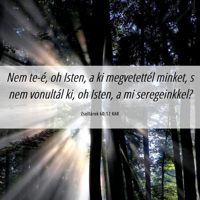 Picture 06 - Zsoltárok 60:12 KAR - Nem te-é, oh Isten, a ki megvetettél minket, s - Bible Verse Picture