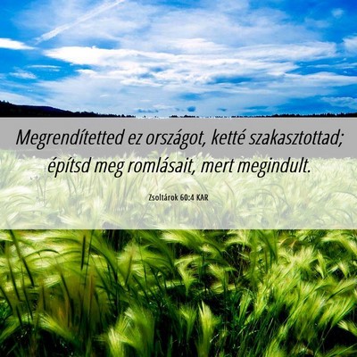 Picture 06 - Zsoltárok 60:4 KAR - Megrendítetted ez országot, ketté - Bible Verse Picture