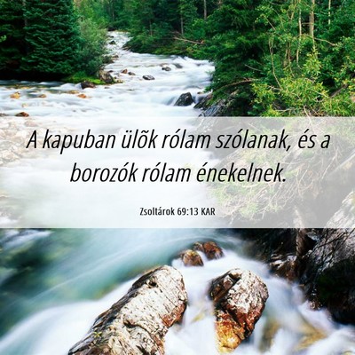 Picture 06 - Zsoltárok 69:13 KAR - A kapuban ülõk rólam szólanak, és a borozók - Bible Verse Picture