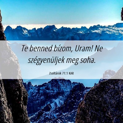 Picture 06 - Zsoltárok 71:1 KAR - Te benned bízom, Uram! Ne szégyenüljek meg - Bible Verse Picture