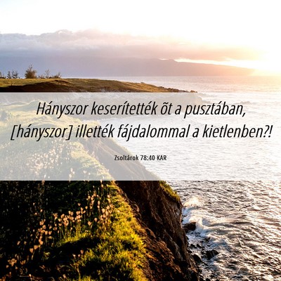 Picture 06 - Zsoltárok 78:40 KAR - Hányszor keserítették õt a pusztában, - Bible Verse Picture