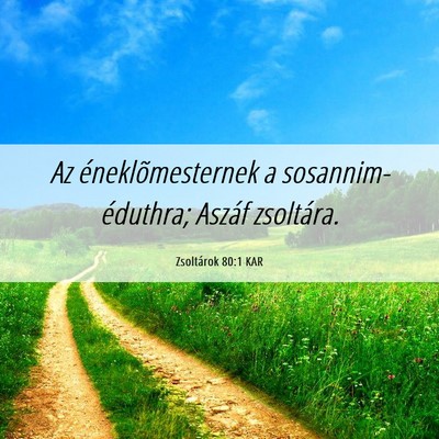 Picture 06 - Zsoltárok 80:1 KAR - Az éneklõmesternek a sosannim-éduthra; Aszáf - Bible Verse Picture