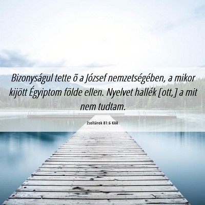 Picture 06 - Zsoltárok 81:6 KAR - Bizonyságul tette õ a József nemzetségében, - Bible Verse Picture