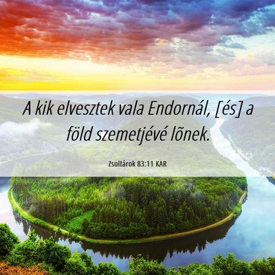 Picture 06 - Zsoltárok 83:11 KAR - A kik elvesztek vala Endornál, [és] a föld - Bible Verse Picture