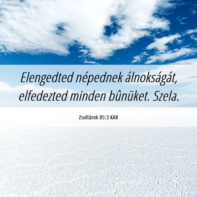 Picture 06 - Zsoltárok 85:3 KAR - Elengedted népednek álnokságát, elfedezted - Bible Verse Picture