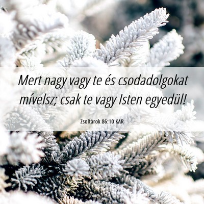 Picture 06 - Zsoltárok 86:10 KAR - Mert nagy vagy te és csodadolgokat mívelsz; - Bible Verse Picture