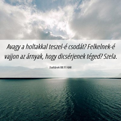 Picture 06 - Zsoltárok 88:11 KAR - Avagy a holtakkal teszel-é csodát? Felkelnek-é - Bible Verse Picture