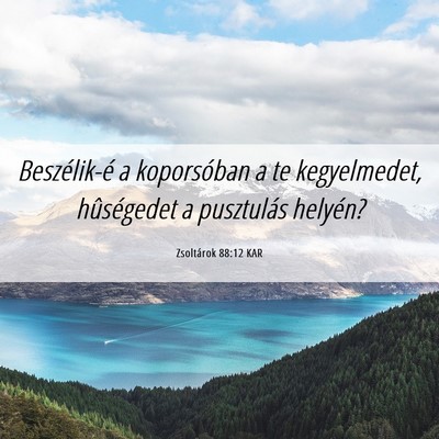 Picture 06 - Zsoltárok 88:12 KAR - Beszélik-é a koporsóban a te kegyelmedet, - Bible Verse Picture