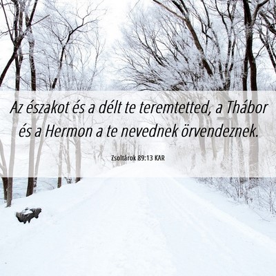 Picture 06 - Zsoltárok 89:13 KAR - Az északot és a délt te teremtetted, a Thábor - Bible Verse Picture