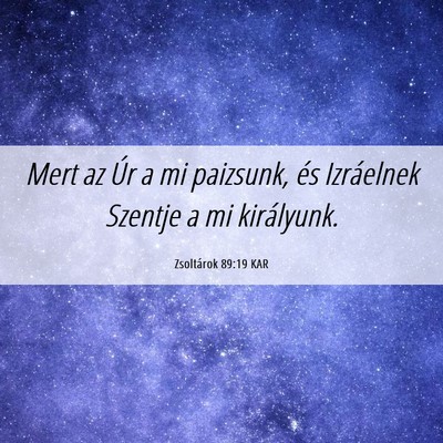 Picture 06 - Zsoltárok 89:19 KAR - Mert az Úr a mi paizsunk, és Izráelnek Szentje - Bible Verse Picture