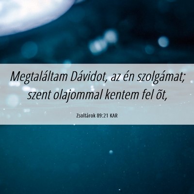 Picture 06 - Zsoltárok 89:21 KAR - Megtaláltam Dávidot, az én szolgámat; szent - Bible Verse Picture