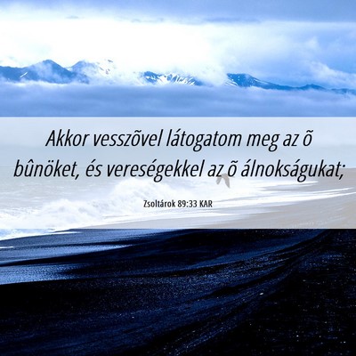 Picture 06 - Zsoltárok 89:33 KAR - Akkor vesszõvel látogatom meg az õ bûnöket, - Bible Verse Picture